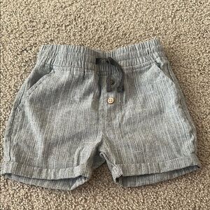 First Wave Gray Casual Shorts with Elastic Waistband